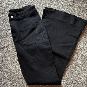 High-Waisted Bell-Bottom Jeans